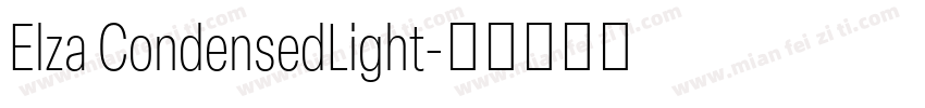 Elza CondensedLight字体转换